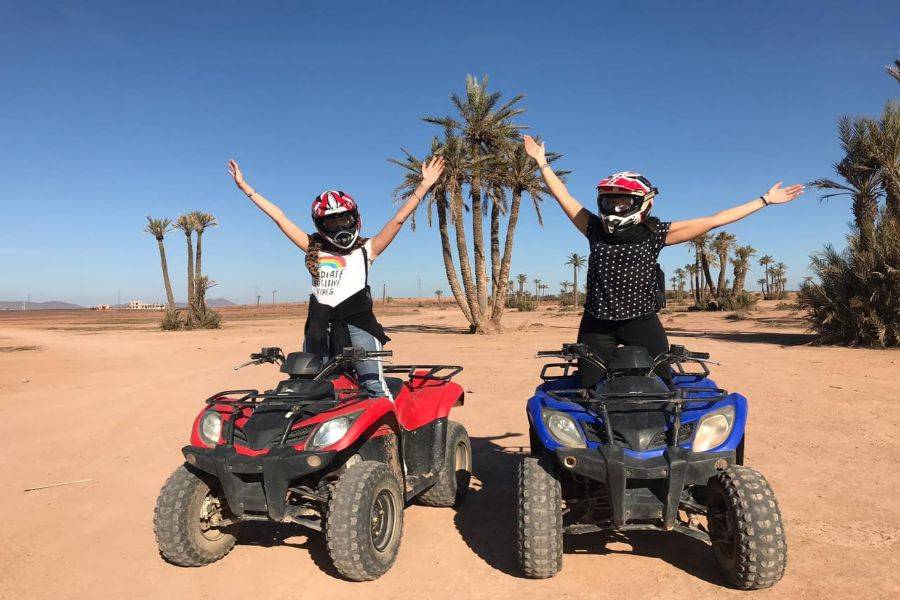 Passeio de camelo e moto-quatro em Marrakech Palmeraie