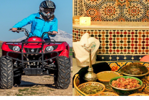 Marrakech: Palmeraie Quad Bike e Tradicional Spa Marroquino