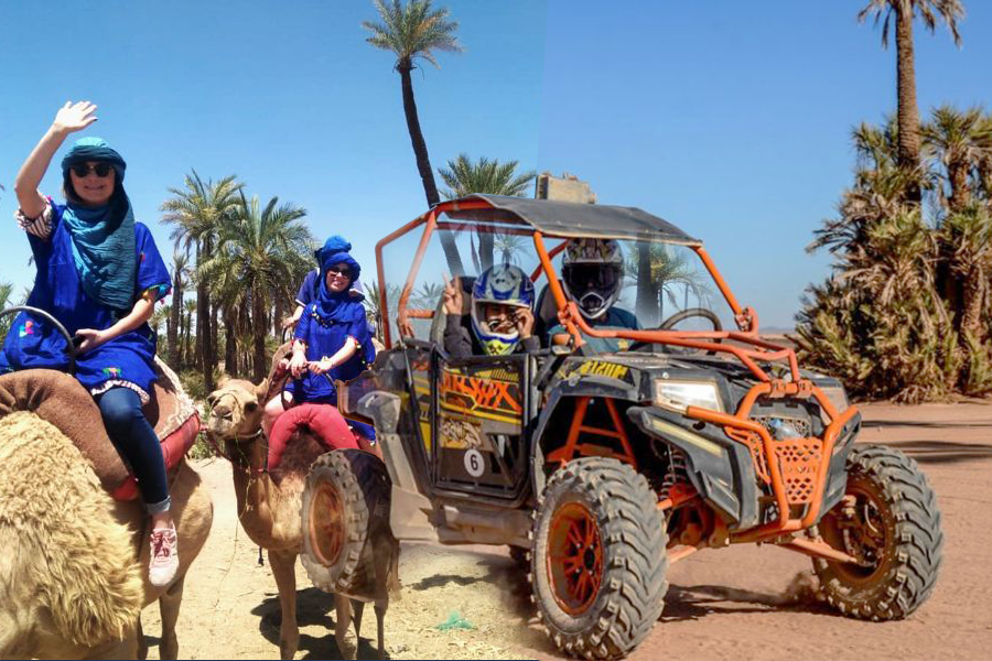 Passeio de buggy por adrenalina e passeio de camelo no Palmeraie Marrakech
