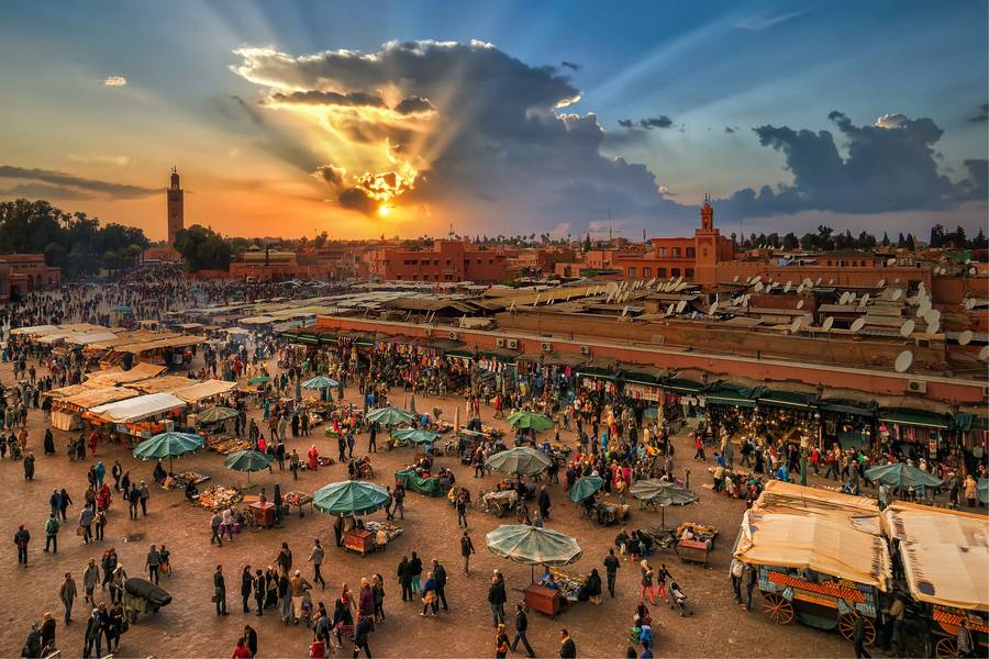 Excursão no terraço e visita à Medina com refeições em Marrakech