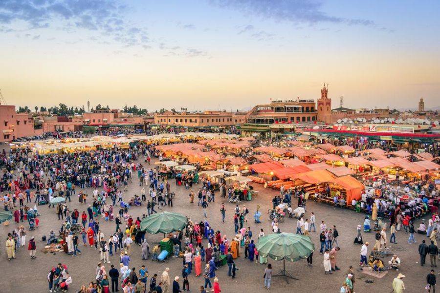 Excursão no terraço e visita à Medina com refeições em Marrakech