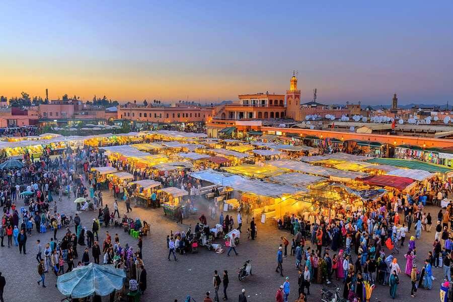 Excursão no terraço e visita à Medina com refeições em Marrakech