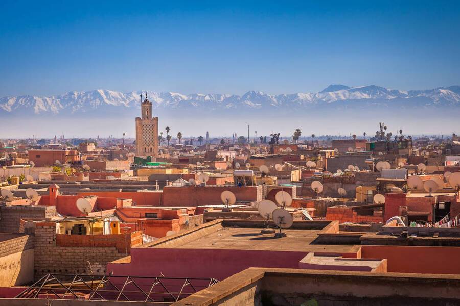 Excursão no terraço e visita à Medina com refeições em Marrakech