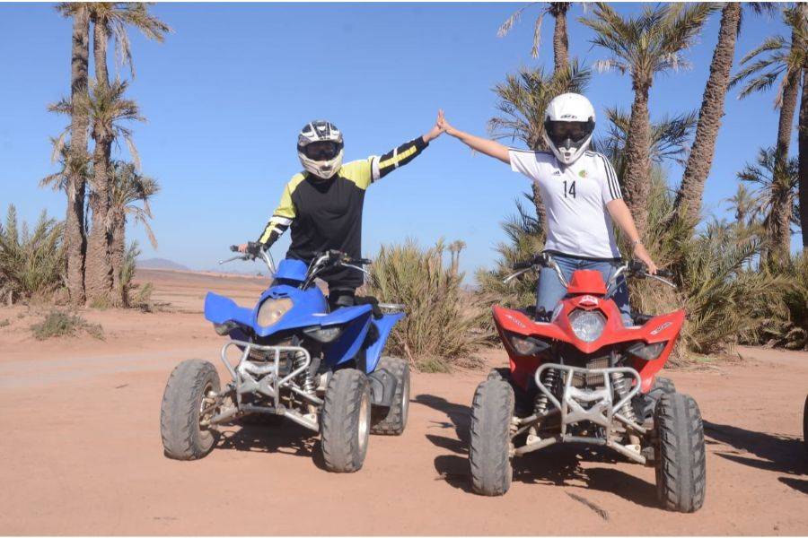 Passeio de camelo e moto-quatro em Marrakech Palmeraie