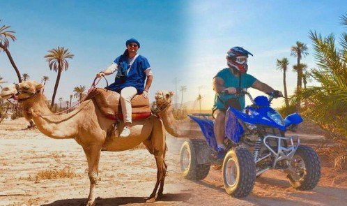 Passeio de camelo e moto-quatro em Marrakech Palmeraie