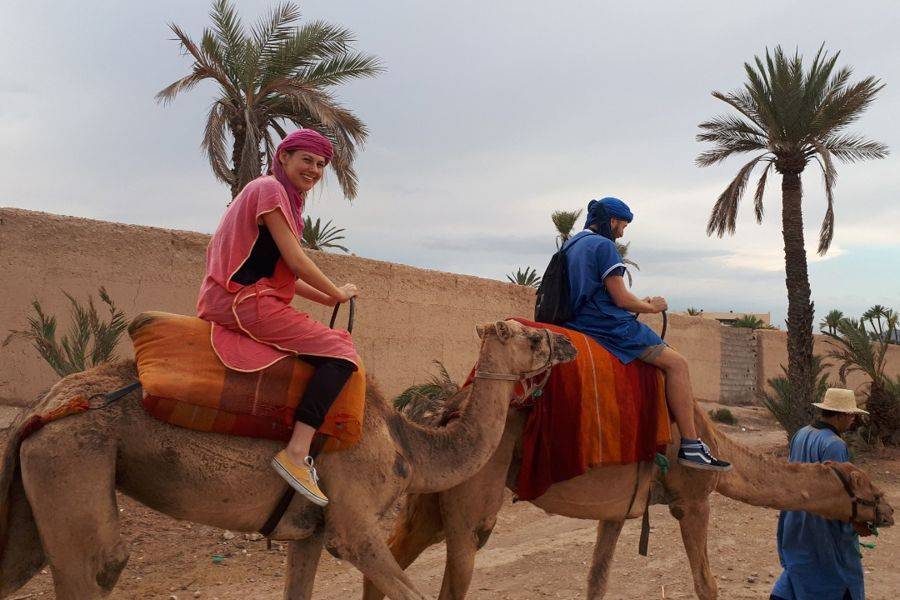 Passeio de camelo e moto-quatro e tratamento de spa e hammam